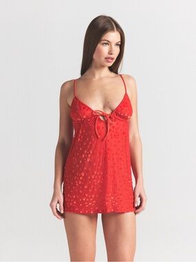 SKIMS Sheer Velvet Babydoll Dress New w tag! Size M GWP